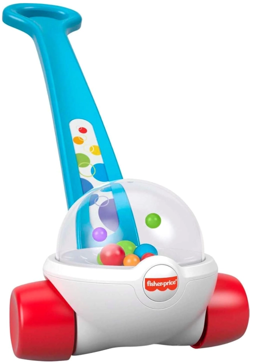Baby & Toddler Toy Corn Popper Blue Push-Along with Ball-Popping Action